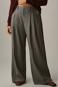 The Avery Striped Pleated Trousers by Maeve