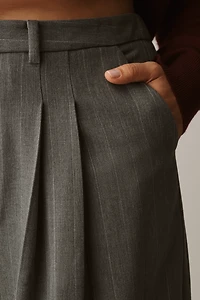 The Avery Striped Pleated Trousers by Maeve