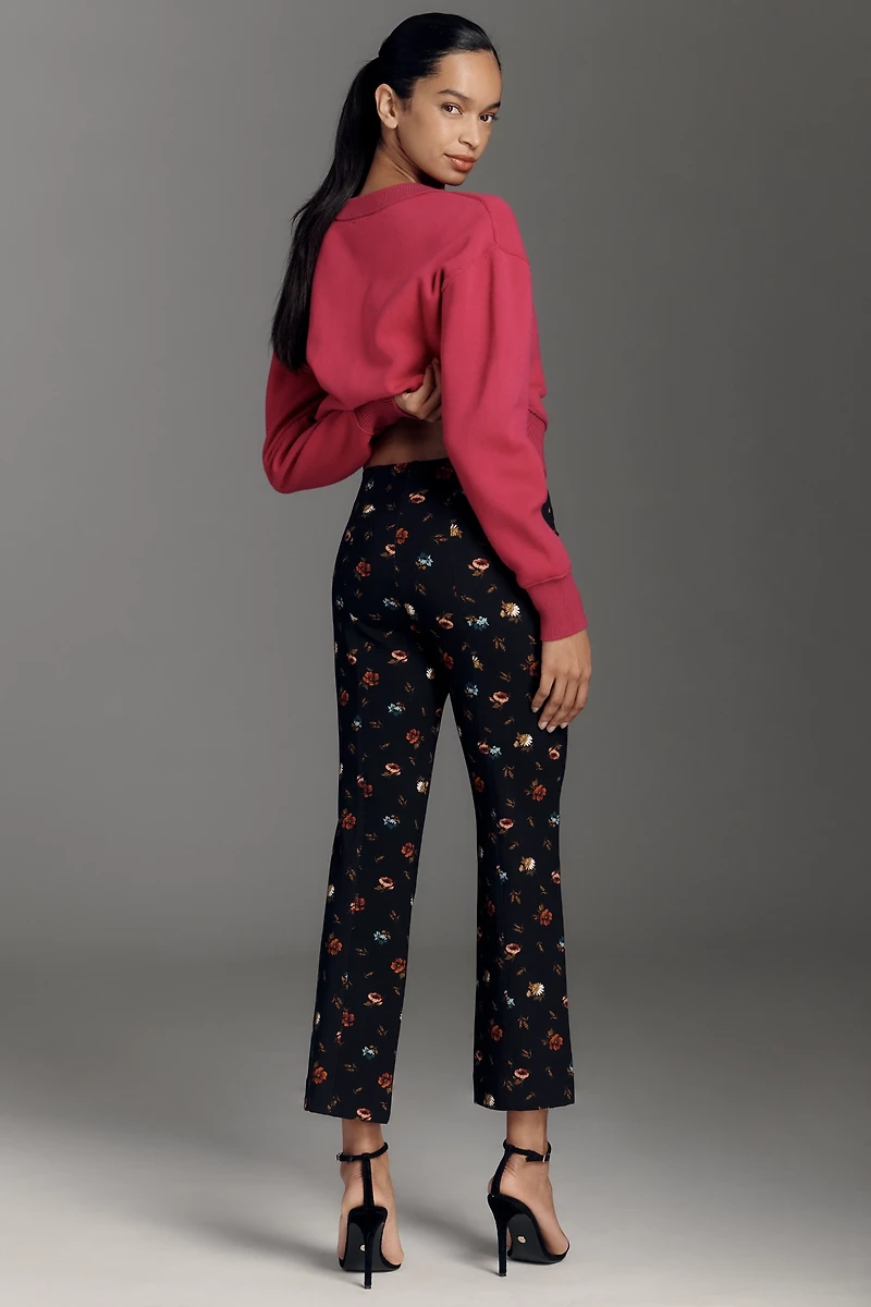 The Poppy Printed Kick-Flare Pull-On Pants by Maeve