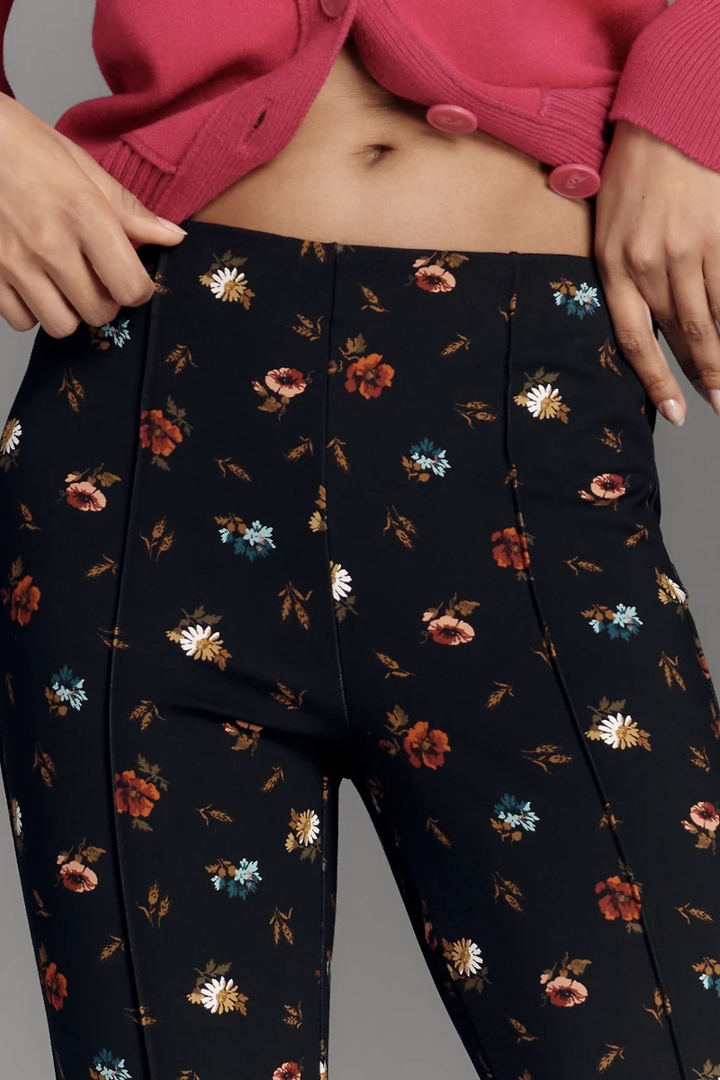 The Poppy Printed Kick-Flare Pull-On Pants by Maeve