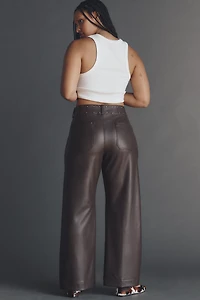 The @merricksart Colette Full-Length Faux-Leather Studded Pants by Maeve