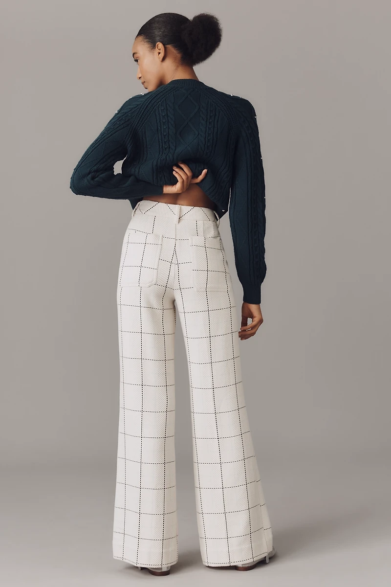 Maeve Knit Jude Plaid Trousers