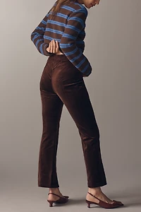 Maeve High-Rise Split-Front Velvet Skinny Pants