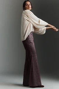 By Anthropologie Whimsical Brocade Flare Pants