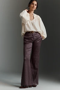 By Anthropologie Whimsical Brocade Flare Pants
