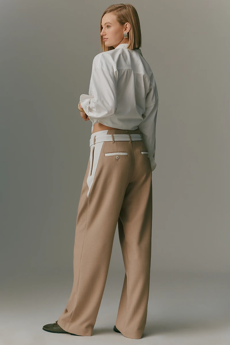Maeve Tapered High-Rise Belt Trousers