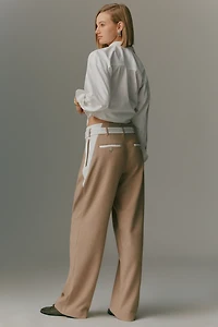 Maeve Tapered High-Rise Belt Trousers