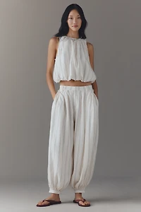 By Anthropologie Modern Genie Linen Bubble Pants
