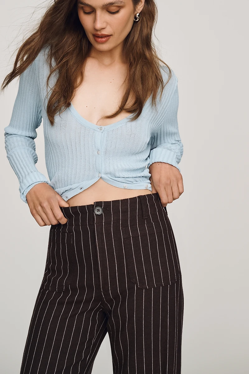 Colette Linen Stretch Wide Leg Pants by Maeve