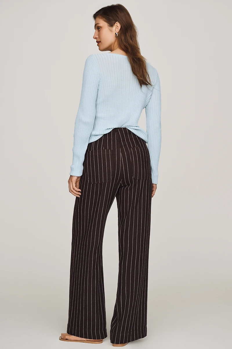 Colette Linen Stretch Wide Leg Pants by Maeve