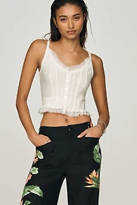 Maeve Colette Linen Stretch Wide-Leg Pants