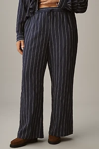 The Brooklin Tie-Front Printed Pull-On Pants by Maeve