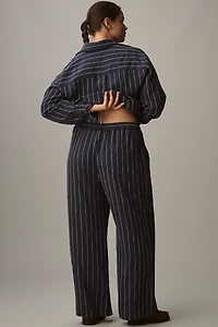 The Brooklin Tie-Front Printed Pull-On Pants by Maeve