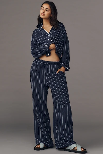 Brooklin Tie-Front Printed Pull-On Pants by Maeve
