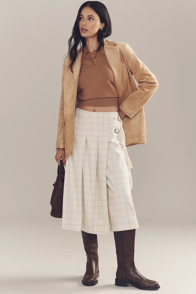 By Anthropologie Pleated Wrapped Culotte Pants
