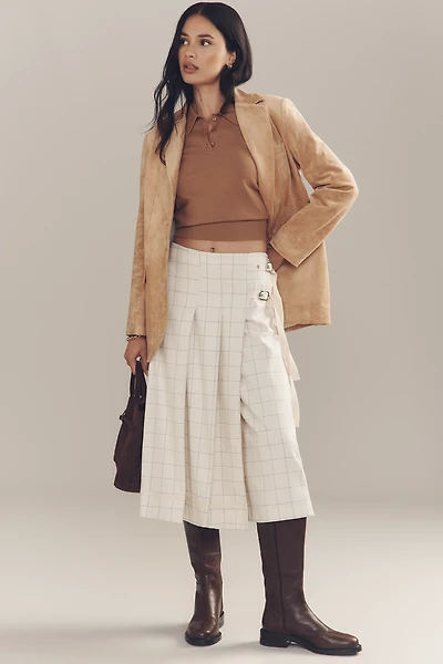 By Anthropologie Pleated Wrapped Culotte Pants