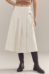 By Anthropologie Pleated Wrapped Culotte Pants