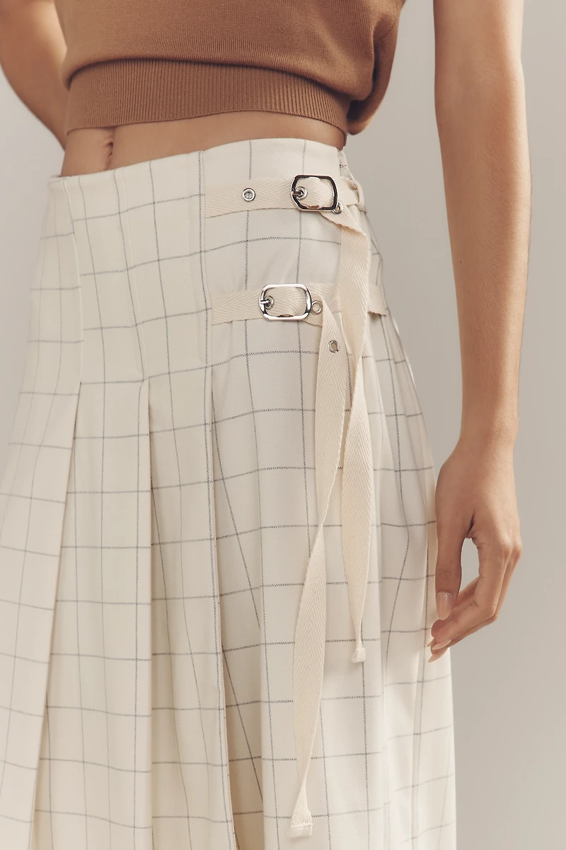 By Anthropologie Pleated Wrapped Culotte Pants