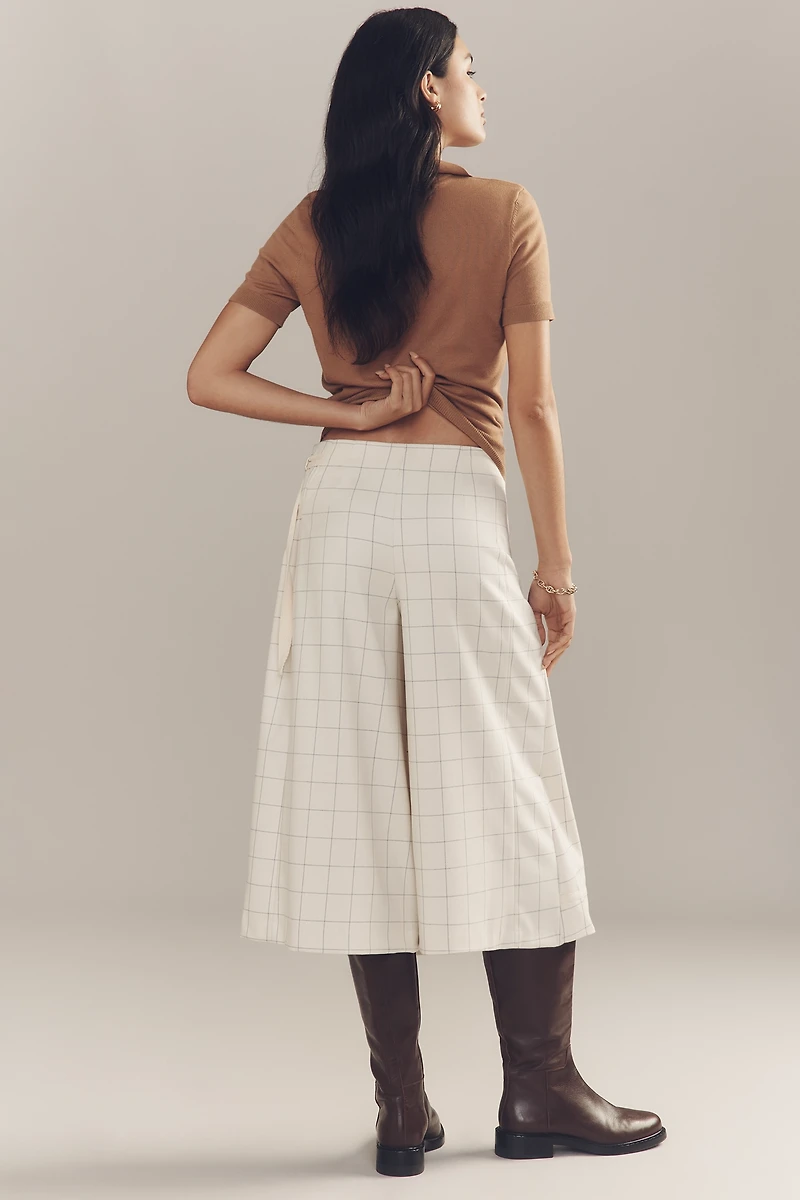 By Anthropologie Pleated Wrapped Culotte Pants