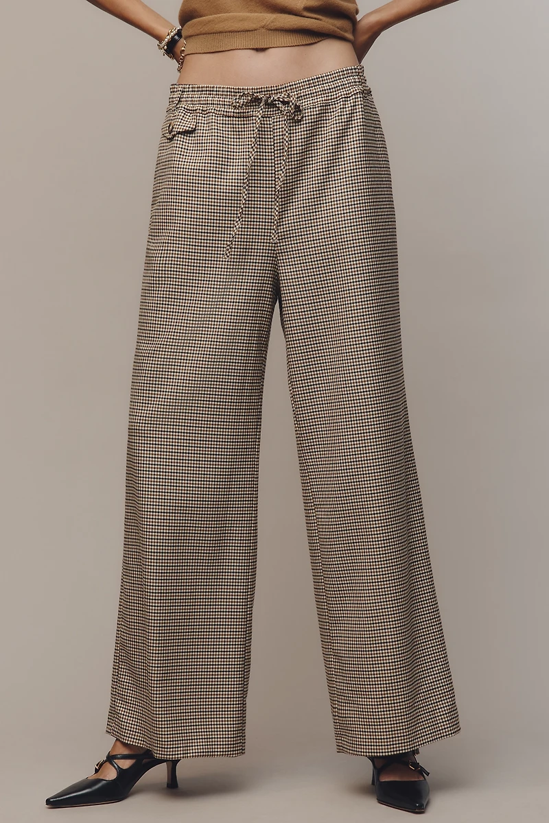 The Brooklin Tie-Front Menswear Pull-On Pants by Maeve