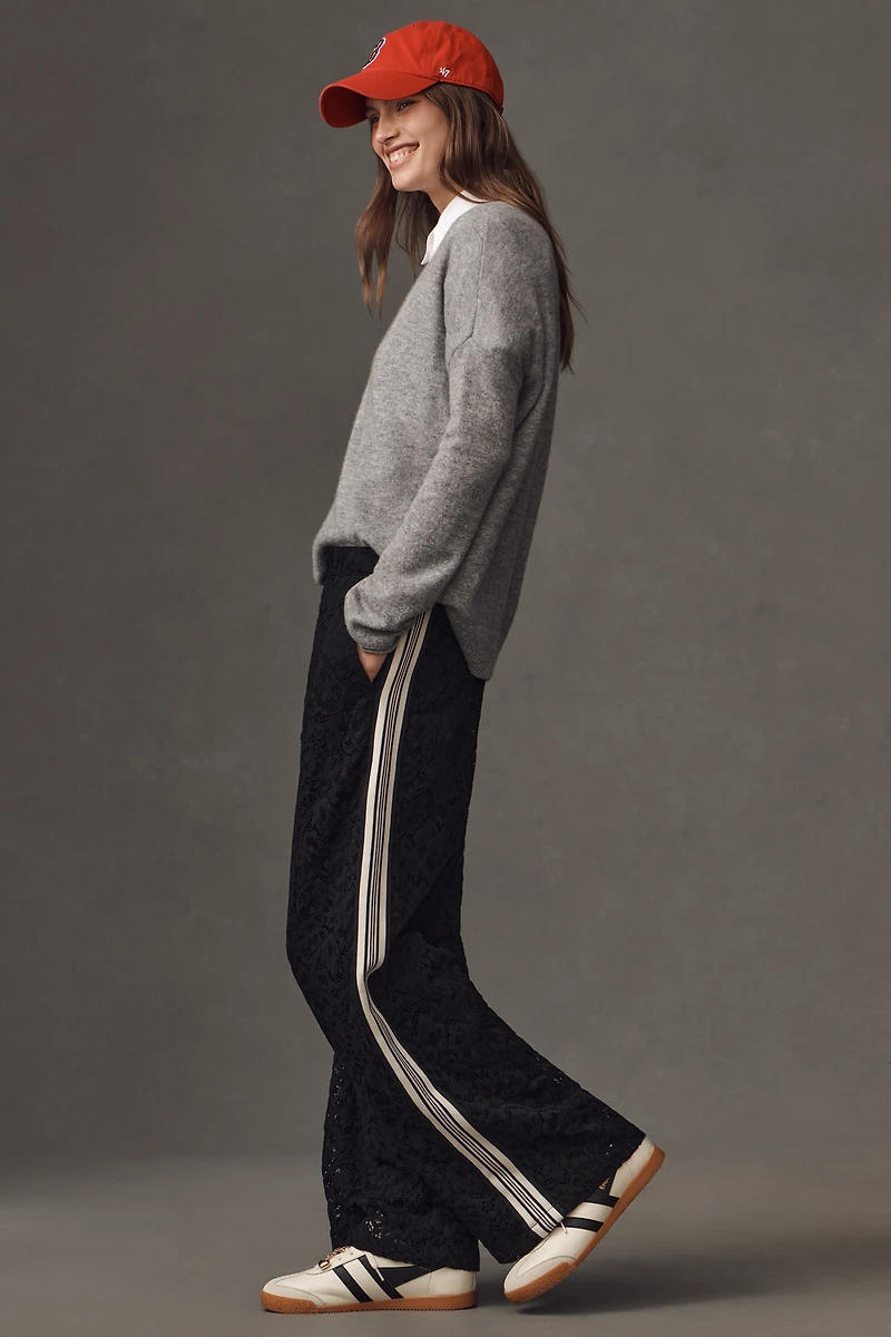 The Brooklin Lace Pull-On Track Pants by Maeve
