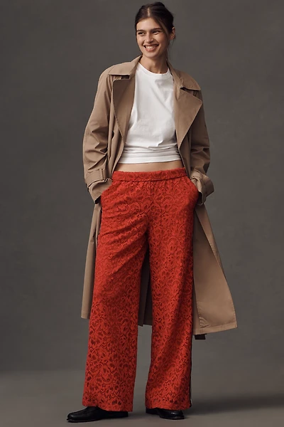 The Brooklin Lace Pull-On Track Pants by Maeve