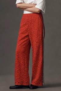 The Brooklin Lace Pull-On Track Pants by Maeve