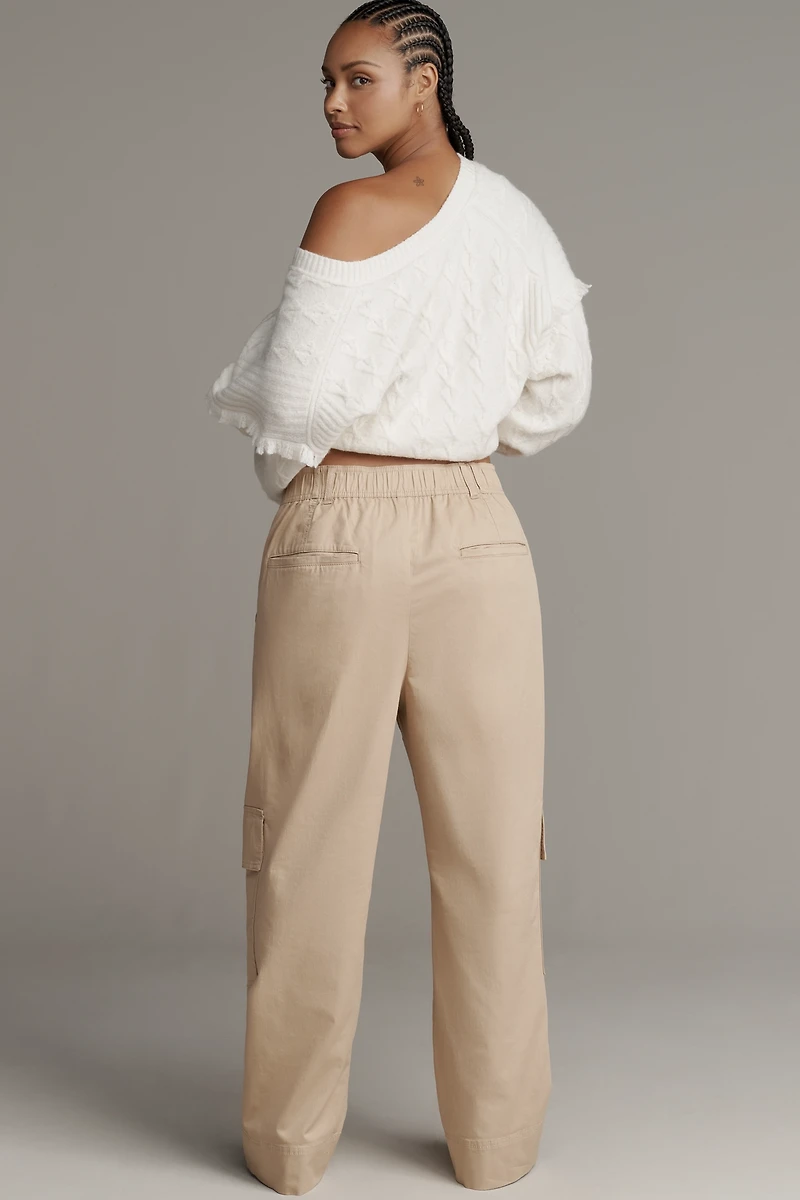 By Anthropologie Embroidered Cargo Pants