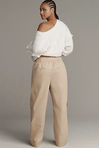 By Anthropologie Embroidered Cargo Pants
