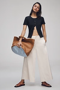 Maeve Ultra-Wide-Leg A-Line Chino Pants