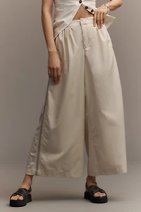 By Anthropologie Pleated Embroidered Trousers