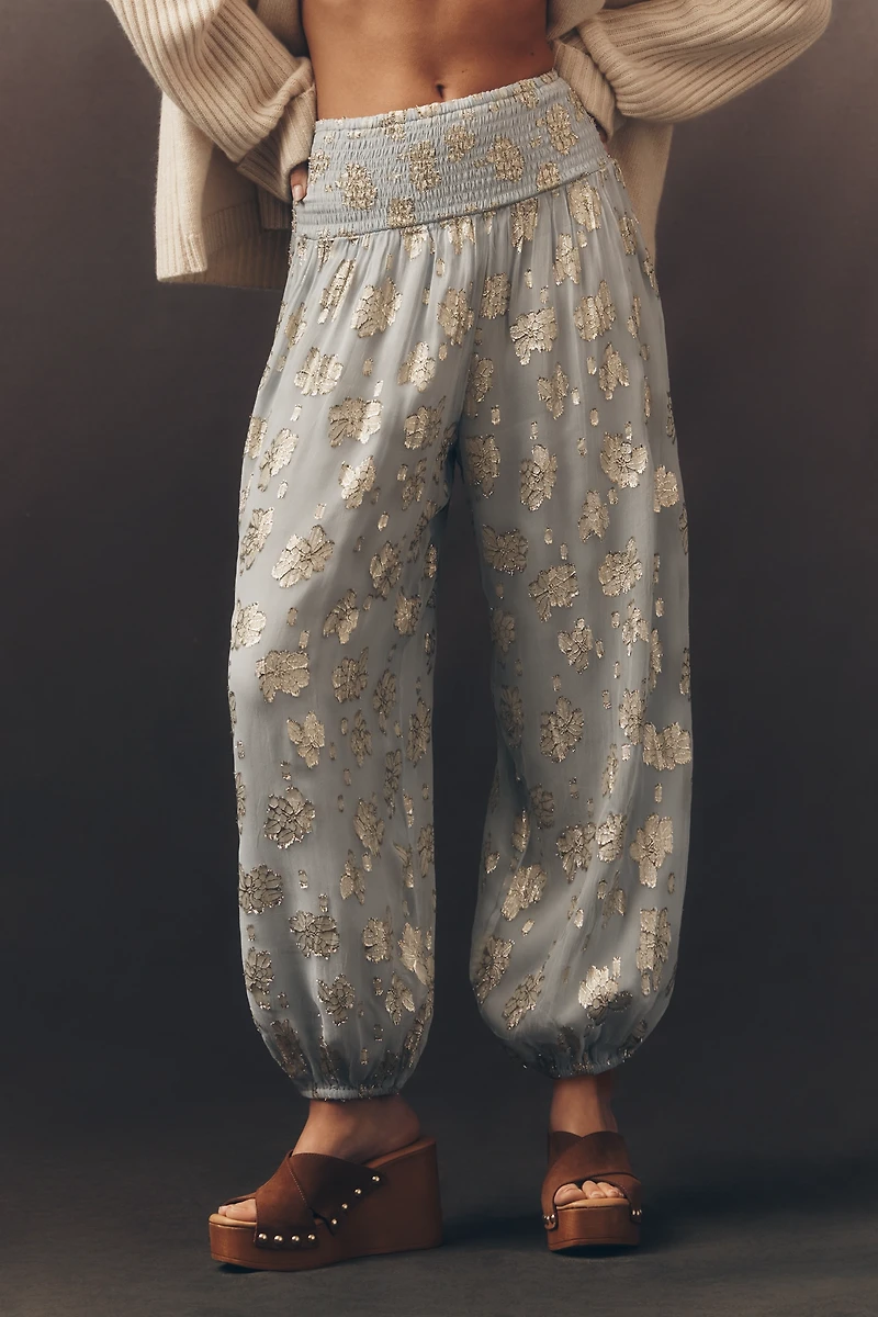 By Anthropologie Deco Metallic Balloon Pants