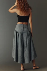 By Anthropologie Cotton Basque Waist Pants