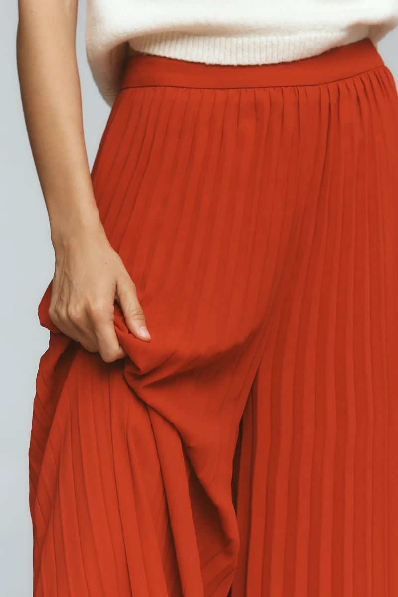 BLITHE Pleated Wide-Leg Pants
