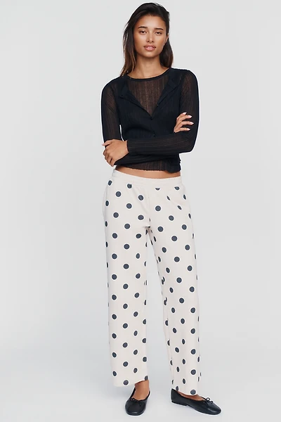 RAISONNEL 100% Cotton Wide-Leg Pants