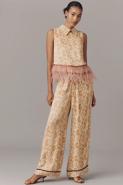 Maude Club Cara Wide-Leg Pull-On Pants