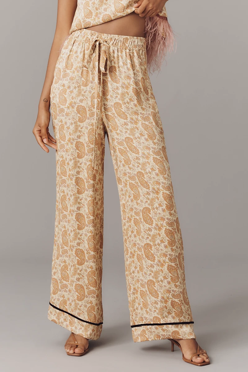 Maude Club Cara Wide-Leg Pull-On Pants