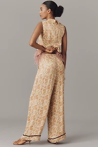 Maude Club Cara Wide-Leg Pull-On Pants