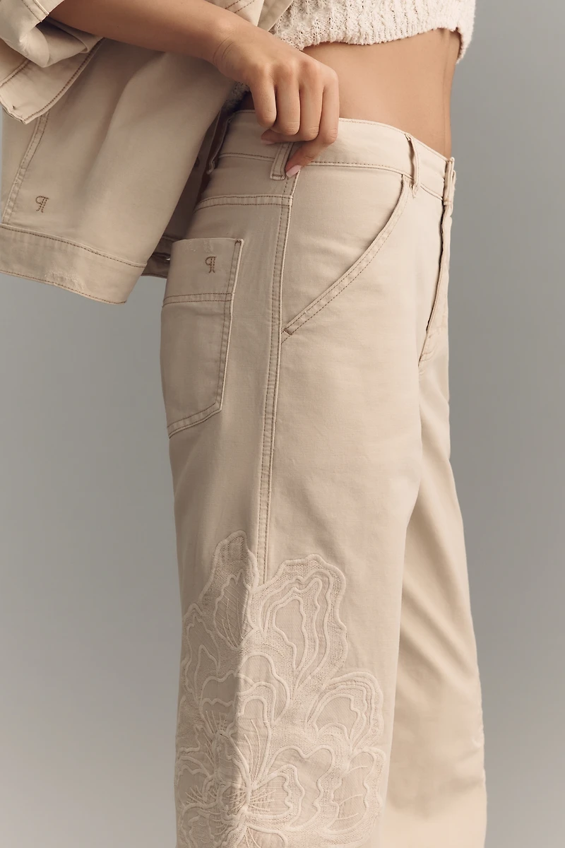 Pilcro Mason Novelty High-Rise Wide-Leg Pants