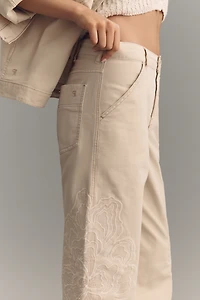 Pilcro Mason Novelty High-Rise Wide-Leg Pants