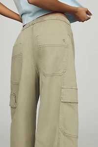 Pilcro Izzie Relaxed Pull On Cargo Barrel Pants