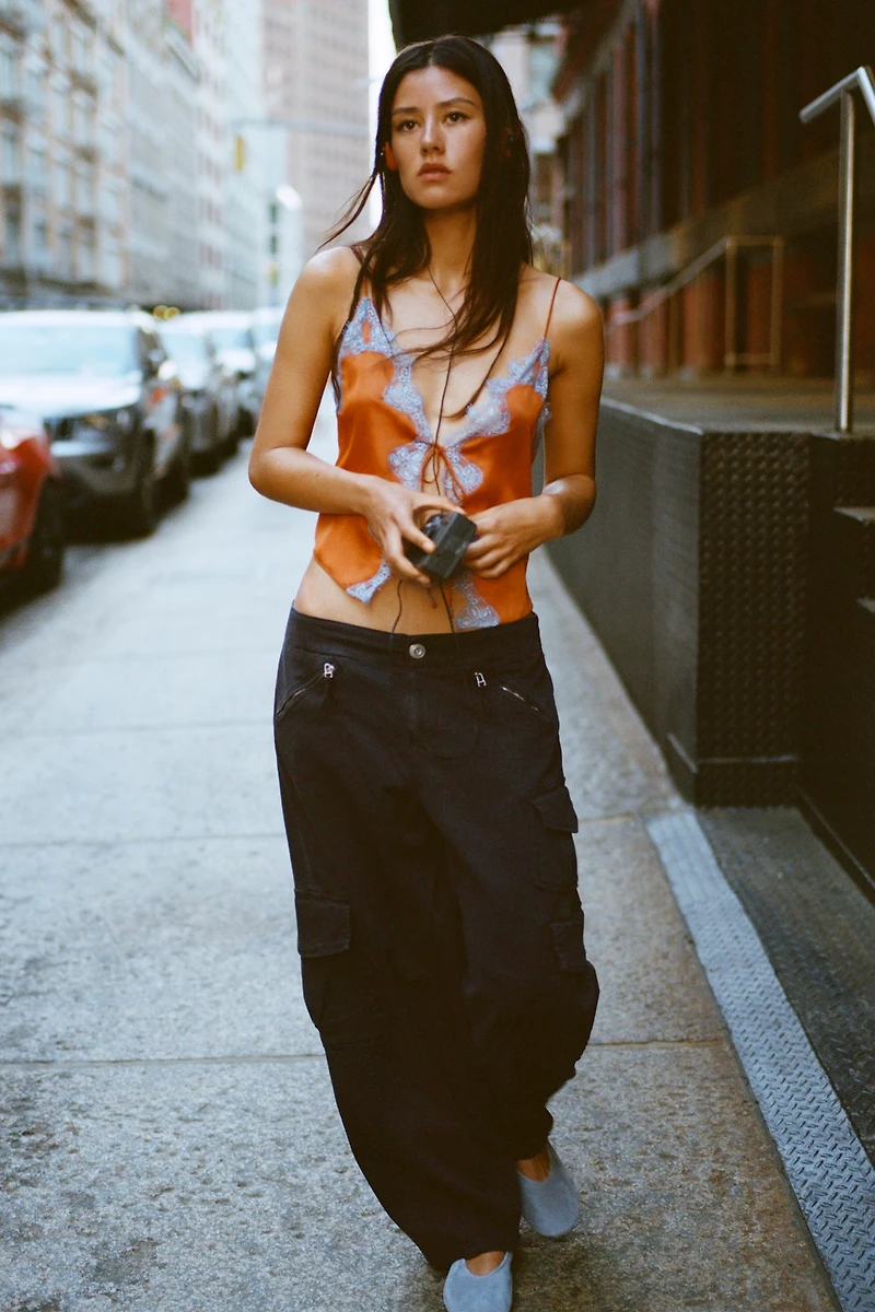 Pilcro Aero Wide Leg Cargo Pants