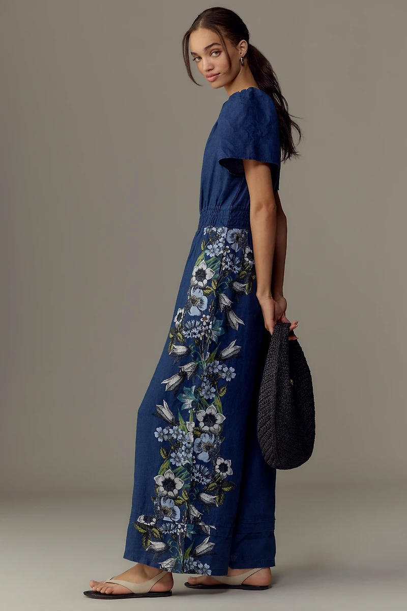 The Somerset Linen Printed Jumpsuit