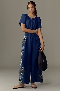 The Somerset Linen Printed Jumpsuit