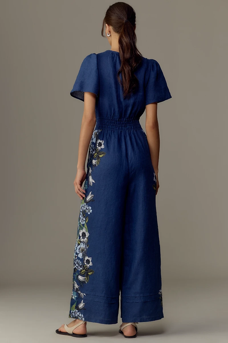 The Somerset Linen Printed Jumpsuit