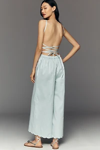 Maeve 100% Cotton Quilted Apron Jumpsuit