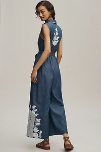 Ranna Gill Lace Denim Jumpsuit