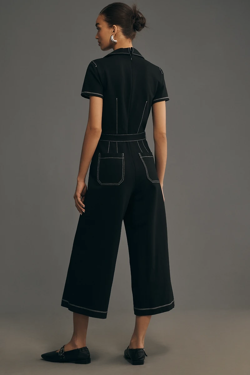 Maeve Wrapped Culotte Jumpsuit: Ponte Edition