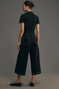 Maeve Wrapped Culotte Jumpsuit: Ponte Edition