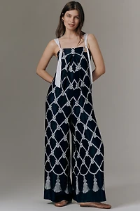 Maeve Fluid Printed Wide-Leg Jumpsuit
